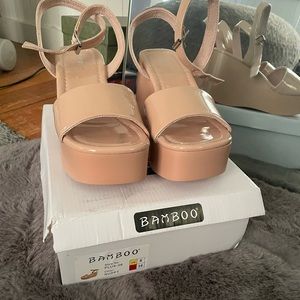 Fashion Nova Platform Wedges, NWT - women’s size 8